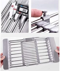 IBright Verstelbare Keukenrek - Gootsteen Mand - Afdruiprek – Vergiet – Verstelbaar In Lengte - Uitschuifbaar - RVS Grijs -Winkel Voor Schoonmaakartikelen 1017x1200 7