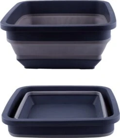 YUGN BLACK Opvouwbare Afwasteil 9 Liter - Afwasbak Teil Wasteil - Afwasbak Vierkant - Afwasteil Opvouwbaar - Ruimtebesparend - Cadeau Tip