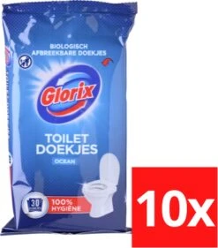 5 Pakken Glorix Toiletdoekjes Ocean 30st