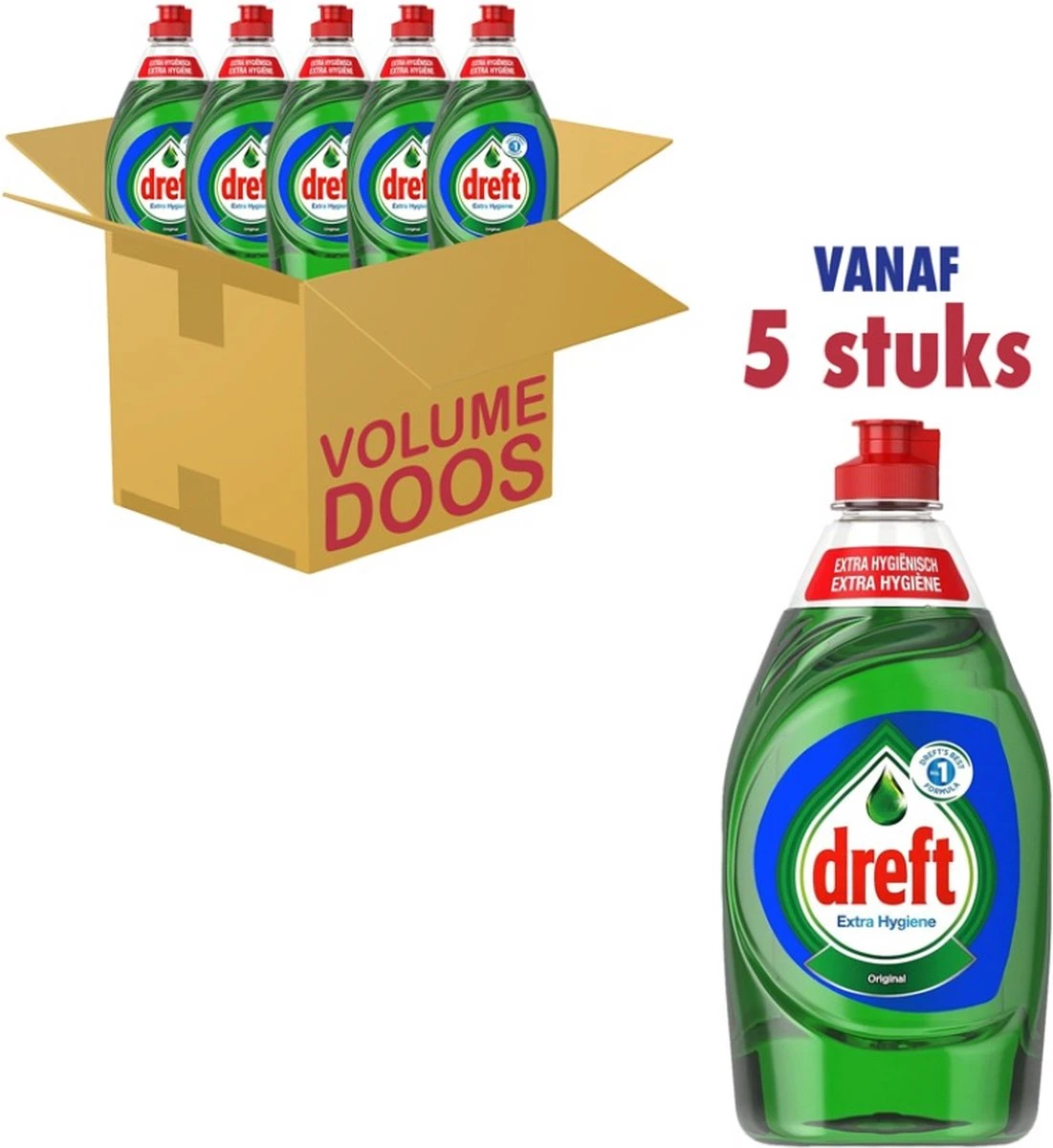 Dreft Afwasmiddel Original Extra Hygiene (5 x 450ml) Dreft Afwasmiddel Original Extra Hygiene (5 X 450ml) -Winkel Voor Schoonmaakartikelen