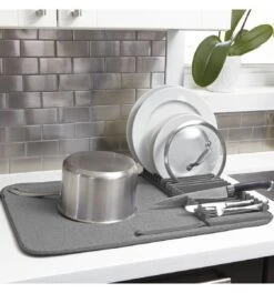 Umbra Udry Afdruiprek Met Droogmat - Antraciet -Winkel Voor Schoonmaakartikelen 1122x1200 3