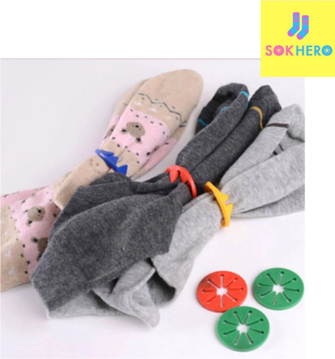 Sokhero - Sokken Waszak Cadeau - Wassen Sok Organiser - Wasmachine Sock Clips Wasnet - Ideale Praktische Knijpers Waslijn - Drogen Huishouden Wasknijpers - (15 stuks 5 kleuren voor sokken) Sokhero - Sokken Waszak Cadeau - Wassen Sok Organiser - Wasmachine Sock Clips Wasnet - Ideale Praktische Knijpers Waslijn - Drogen Huishouden Wasknijpers - (15 Stuks 5 Kleuren Voor Sokken) -Winkel Voor Schoonmaakartikelen