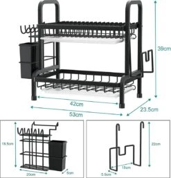 Dish Drying Rack Drainer Afdruiprek Metaal Afvoerafdruiprek Met Druppelbak Black Decker Droogrek Zwart Afdruiprek Brabantiaafdruiprek Metaal Muur -Winkel Voor Schoonmaakartikelen 1154x1200 1