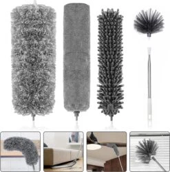 Livv Goods Telescopische Plumeau Set Met Telescoopsteel - 5 In 1 - Tot 250 Cm Uitschuifbaar - Duster - Stoffer -Winkel Voor Schoonmaakartikelen 1184x1200 3