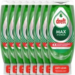 Dreft MaxPower - Vloeibaar Afwasmiddel - Voordeelverpakking 8 X 450 Ml