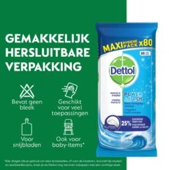 Dettol - Power & Fresh - Schoonmaakdoekjes - Oceaanfris - 4 X 80 Doekjes -Winkel Voor Schoonmaakartikelen 1196x1200