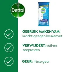 Dettol - Power & Fresh - Schoonmaakdoekjes - Oceaanfris - 4 X 80 Doekjes -Winkel Voor Schoonmaakartikelen 1199x1200 10