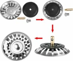 Afvoerzeef Roestvrijstaal - Gootsteen Zeef - Gootsteen Stopper - RVS - 80mm -Winkel Voor Schoonmaakartikelen 1200x1007 16