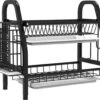 Merkloos Afdruiprek - Afdruiprek Met Lekbak - Afwas - Metaal - Zwart - RVS Afwasrek -Winkel Voor Schoonmaakartikelen 1200x1025 9