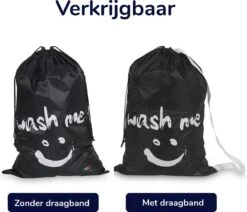Wonair - Grote Waszak - Laundry Bag - Wash Me - 60x90cm - Zwart - Met Trekkoord -Winkel Voor Schoonmaakartikelen 1200x1031 1
