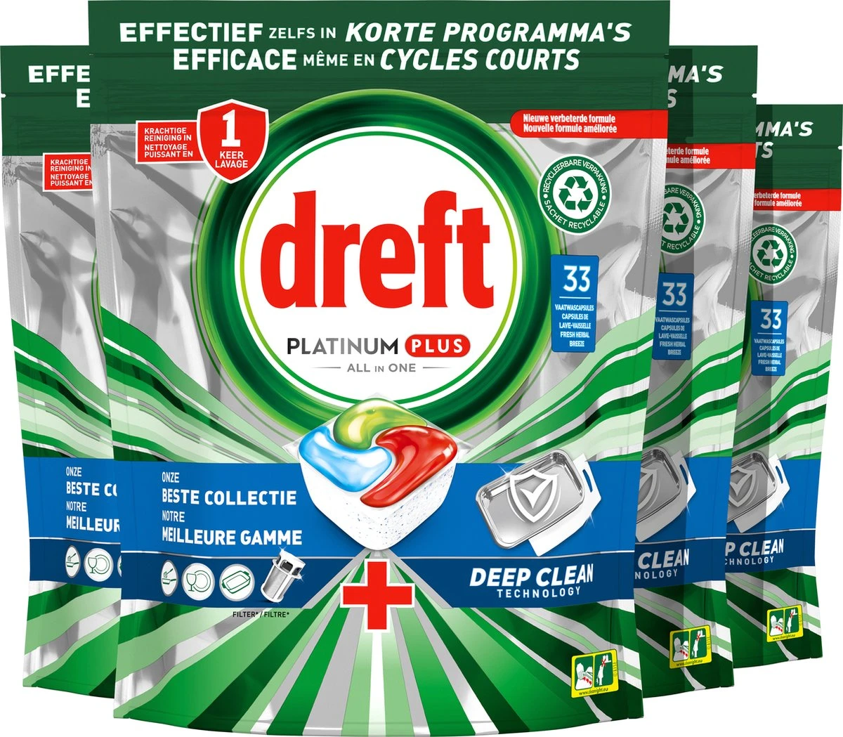 Dreft Platinum Plus All In One Deep Clean - Vaatwastabletten - Voordeelverpakking 4 x 33 stuks Dreft Platinum Plus All In One Deep Clean - Vaatwastabletten - Voordeelverpakking 4 X 33 Stuks -Winkel Voor Schoonmaakartikelen 1200x1049 5