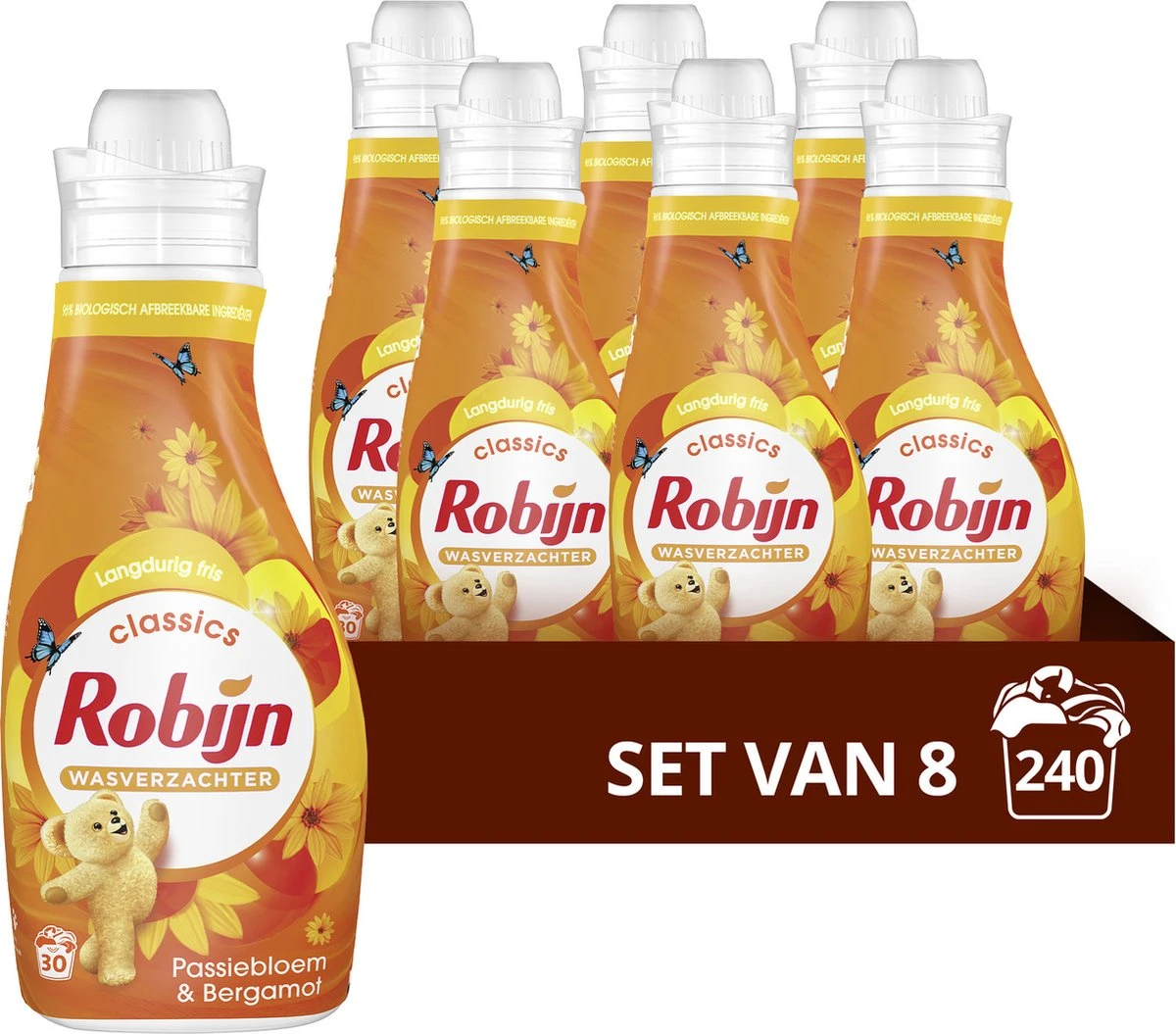 Robijn Classics Passiebloem & Bergamot Wasverzachter - 8 x 30 wasbeurten - Voordeelverpakking Robijn Classics Passiebloem & Bergamot Wasverzachter - 8 X 30 Wasbeurten - Voordeelverpakking -Winkel Voor Schoonmaakartikelen 1200x1055 2