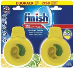 Finish Vaatwasverfrisser Citroen & Limoen - Duo Pack - 2 Stuks