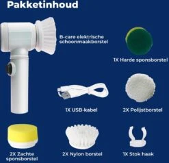 B-care Magic Brush - Elektrische Multifunctionele Schoonmaakborstel - 7 Opzetstukken - Wasborstel - Poetsmachine - Schrobborstel - Handborstel - Werkborstel - Schrobber - Boorborstel - Reinigingsborstel 8 B-care Magic Brush - Elektrische Multifunctionele Schoonmaakborstel - 7 Opzetstukken - Wasborstel - Poetsmachine - Schrobborstel - Handborstel - Werkborstel - Schrobber - Boorborstel - Reinigingsborstel -Winkel Voor Schoonmaakartikelen 1200x1155 4