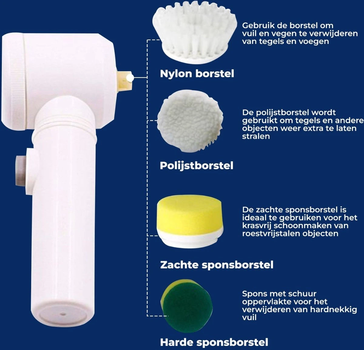 B-care Magic Brush - Elektrische Multifunctionele Schoonmaakborstel - 7 Opzetstukken - Wasborstel - Poetsmachine - Schrobborstel - Handborstel - Werkborstel - Schrobber - Boorborstel - Reinigingsborstel B-care Magic Brush - Elektrische Multifunctionele Schoonmaakborstel - 7 Opzetstukken - Wasborstel - Poetsmachine - Schrobborstel - Handborstel - Werkborstel - Schrobber - Boorborstel - Reinigingsborstel -Winkel Voor Schoonmaakartikelen 1200x1156 9