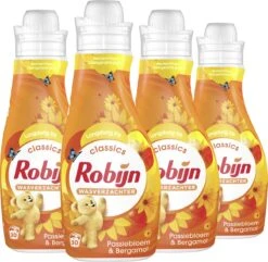 Robijn Classics Passiebloem & Bergamot Wasverzachter - 4 X 30 Wasbeurten - Voordeelverpakking -Winkel Voor Schoonmaakartikelen 1200x1169 2