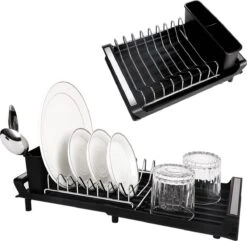 MIRI Afdruiprek – Afwasrek – Uitschuifbaar – Met Lekbak In Gootsteen – Afwas – Roestvrij Staal – Zwart 5 MIRI Afdruiprek – Afwasrek – Uitschuifbaar – Met Lekbak In Gootsteen – Afwas – Roestvrij Staal – Zwart -Winkel Voor Schoonmaakartikelen 1200x1173 10