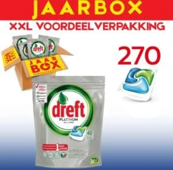 Dreft All In One Platinum - 270 Stuks - Vaatwastabletten - Jaarbox - Voordeelverpakking -Winkel Voor Schoonmaakartikelen 1200x1175 4