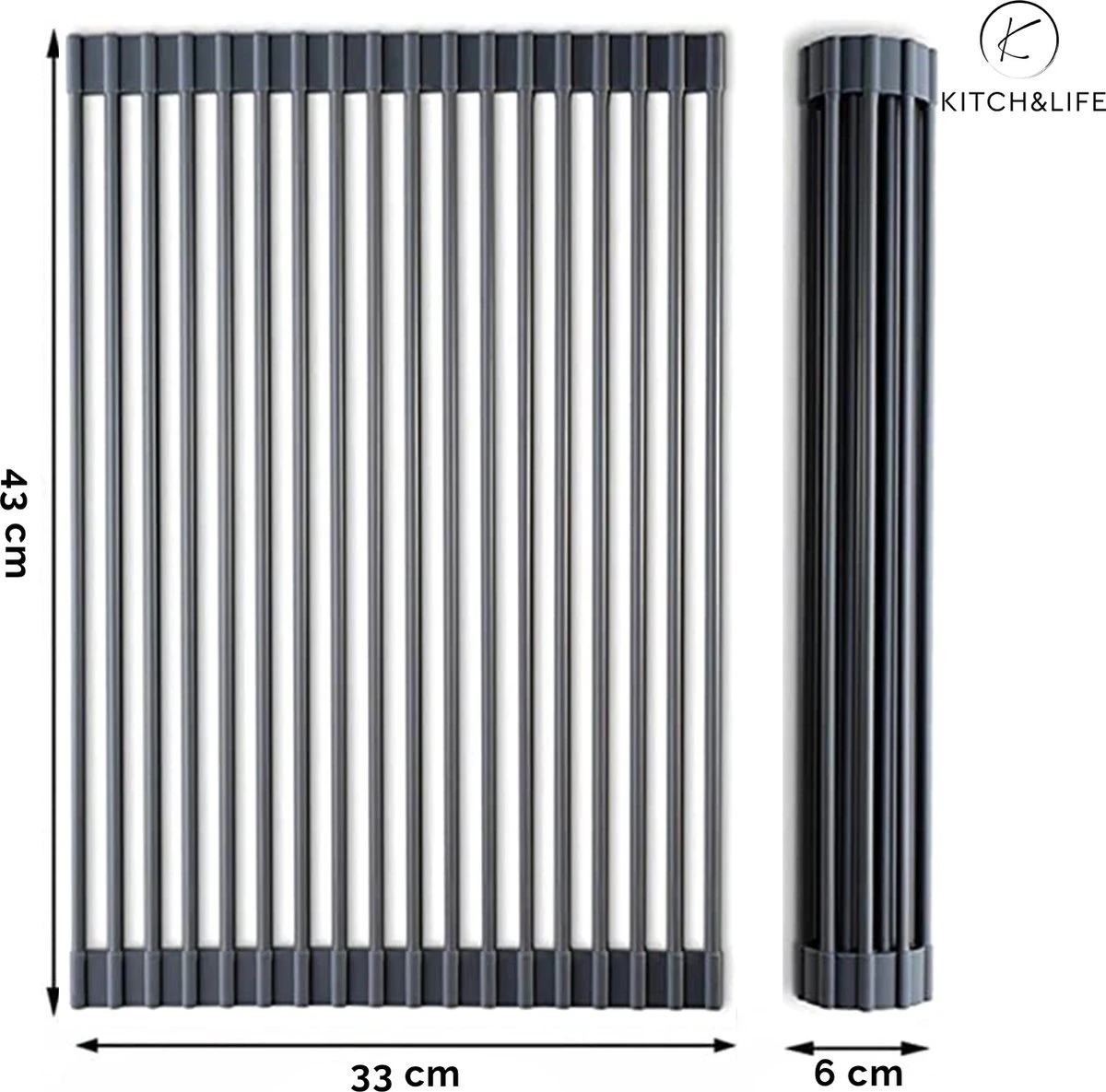 Kitch&Life Afdruiprek oprolbaar - Mat Zwart - Pannenonderzetter - Afdruipmat - Keukenrek 3-in-1 Kitch&Life Afdruiprek Oprolbaar - Mat Zwart - Pannenonderzetter - Afdruipmat - Keukenrek 3-in-1 -Winkel Voor Schoonmaakartikelen 1200x1185 1