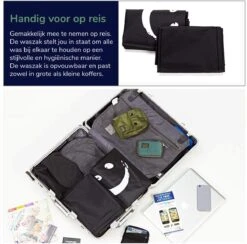 Wonair - Waszak Groot - 60x90cm - Zwart - Met Trekkoord En Draagband -Winkel Voor Schoonmaakartikelen 1200x1187 4