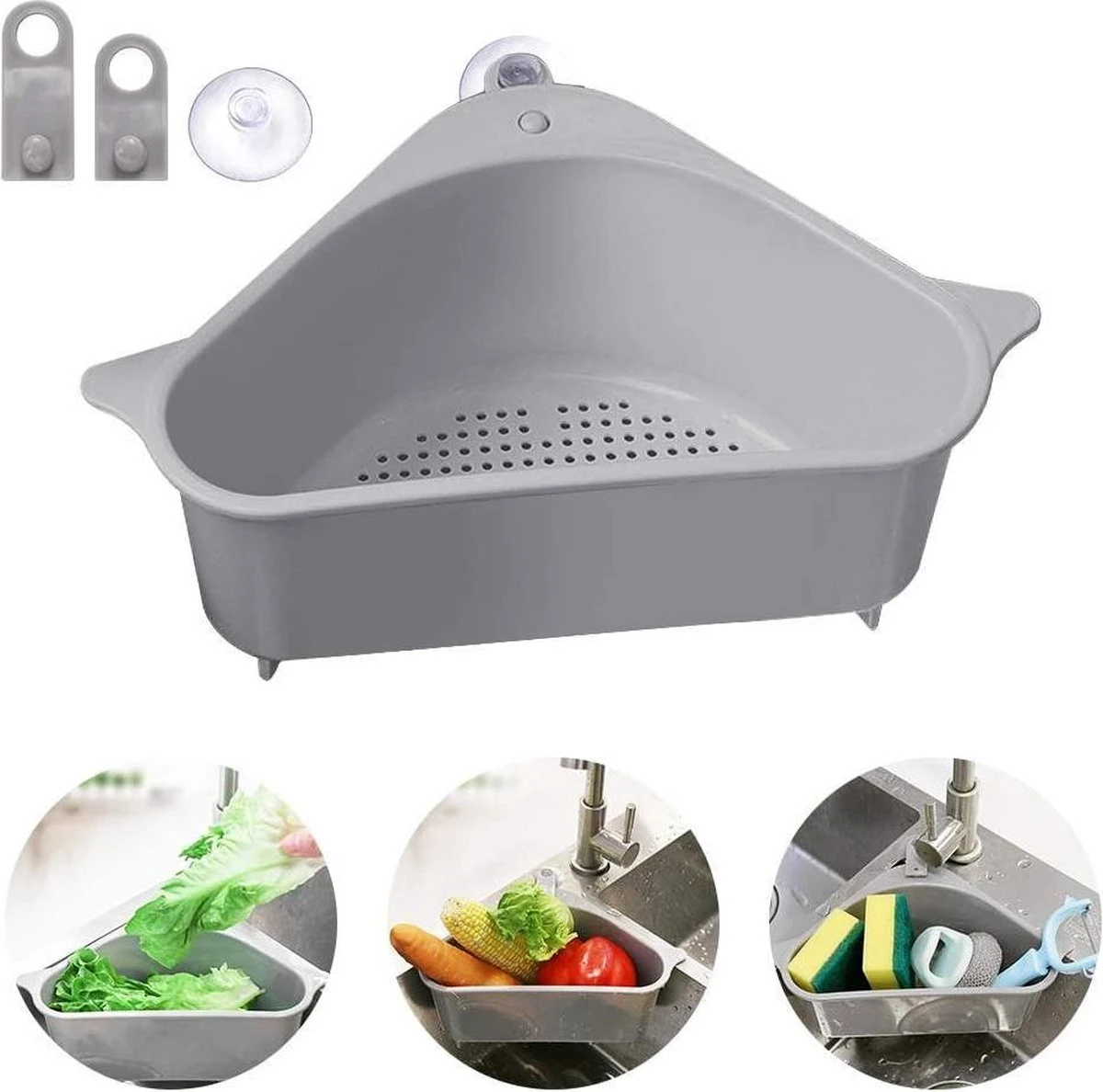 Cless - gootsteenzeef – grijs zeef – gootsteen afvalbakje – opvangbakje – spoelbak – afdruipbakje Cless - Gootsteenzeef – Grijs Zeef – Gootsteen Afvalbakje – Opvangbakje – Spoelbak – Afdruipbakje -Winkel Voor Schoonmaakartikelen 1200x1188 15