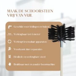 Waay Lifestyle Schoorsteenveegset - Schoorsteenborstel 6 Meter - Schoorsteenreiniger - Schrobborstels - Schoorsteenveger - Flexibele Steel - Geschikt Voor Boormachine - Wit -Winkel Voor Schoonmaakartikelen 1200x1191 16