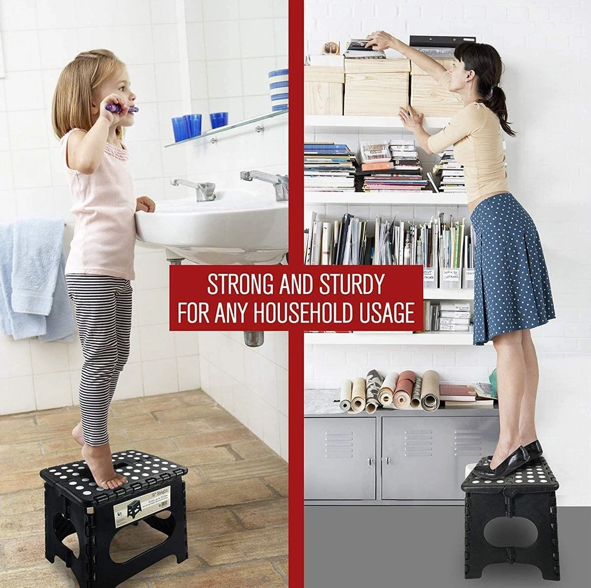 Buxibo - Kruk - Krukje - Keukentrap - Keukentrapje - Opvouwbaar Trapje - Keuken/Badkamer/Schuur Trapje - 29 x 24 x 40cm Buxibo - Kruk - Krukje - Keukentrap - Keukentrapje - Opvouwbaar Trapje - Keuken/Badkamer/Schuur Trapje - 29 X 24 X 40cm -Winkel Voor Schoonmaakartikelen 1200x1193 5