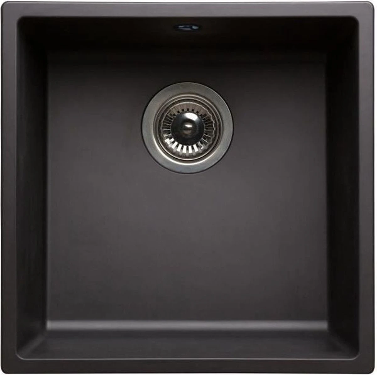 NORD INOX Ingebouwde gootsteen 1 kom + 1 manddrain zonder afdruiprek - Hars - 40 x 40 x 20 cm - Zwart NORD INOX Ingebouwde Gootsteen 1 Kom + 1 Manddrain Zonder Afdruiprek - Hars - 40 X 40 X 20 Cm - Zwart -Winkel Voor Schoonmaakartikelen 1200x1194 11