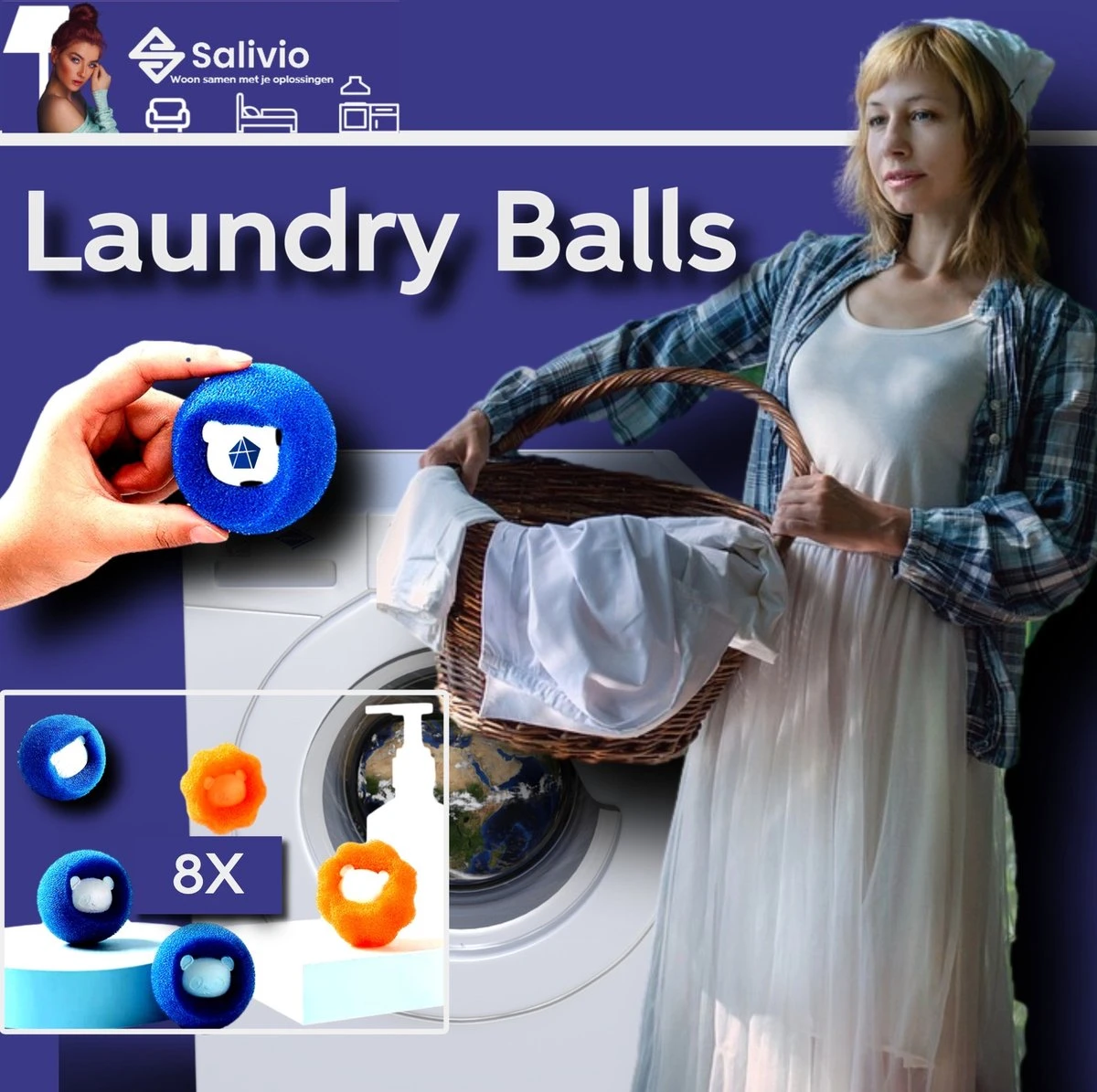 Salivio Laundryballs - 8x Wasbol Set - Huisdieren Haar Verwijderen - Wasbollen - Drogerballen - Energiebesparend - Wasverzachter - Milieuvriendelijk Wassen Salivio Laundryballs - 8x Wasbol Set - Huisdieren Haar Verwijderen - Wasbollen - Drogerballen - Energiebesparend - Wasverzachter - Milieuvriendelijk Wassen -Winkel Voor Schoonmaakartikelen 1200x1195 2