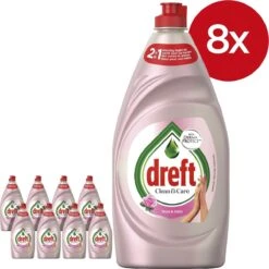 Dreft Clean & Care Rose & Satin Afwasmiddel - 8x780ml - Voordeelverpakking -Winkel Voor Schoonmaakartikelen 1200x1200 1210