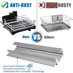 Doogo® Afdruiprek Met Bestekkorf En Lekbak Voor Keukenborden En Bestek Afdruiprek Met Draaibare Uitloop -Winkel Voor Schoonmaakartikelen 1200x1200 1246