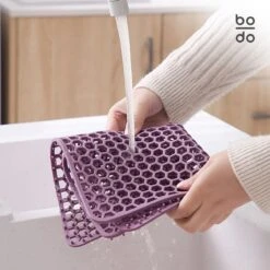 BODO Gootsteenmat Siliconen Donker Grijs - 30.5 X 30.5 Cm - Keuken Accessoires - Gootsteen Beschermer - Onderzetters Siliconen - Anti Kras - Gootsteen Accessoires -Winkel Voor Schoonmaakartikelen 1200x1200 1446