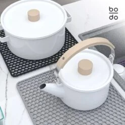 BODO Gootsteenmat Siliconen Donker Grijs - 30.5 X 30.5 Cm - Keuken Accessoires - Gootsteen Beschermer - Onderzetters Siliconen - Anti Kras - Gootsteen Accessoires -Winkel Voor Schoonmaakartikelen 1200x1200 1449