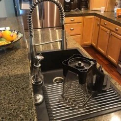 IBright Oprolbare Afdruiprek - Pannen Rooster Hittebestendig - Afdruiprooster - Pannenonderzetter - RVS Zwart -Winkel Voor Schoonmaakartikelen 1200x1200 1477