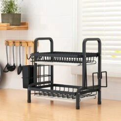 Dish Drying Rack Drainer Afdruiprek Metaal Afvoerafdruiprek Met Druppelbak Black Decker Droogrek Zwart Afdruiprek Brabantiaafdruiprek Metaal Muur -Winkel Voor Schoonmaakartikelen 1200x1200 1501