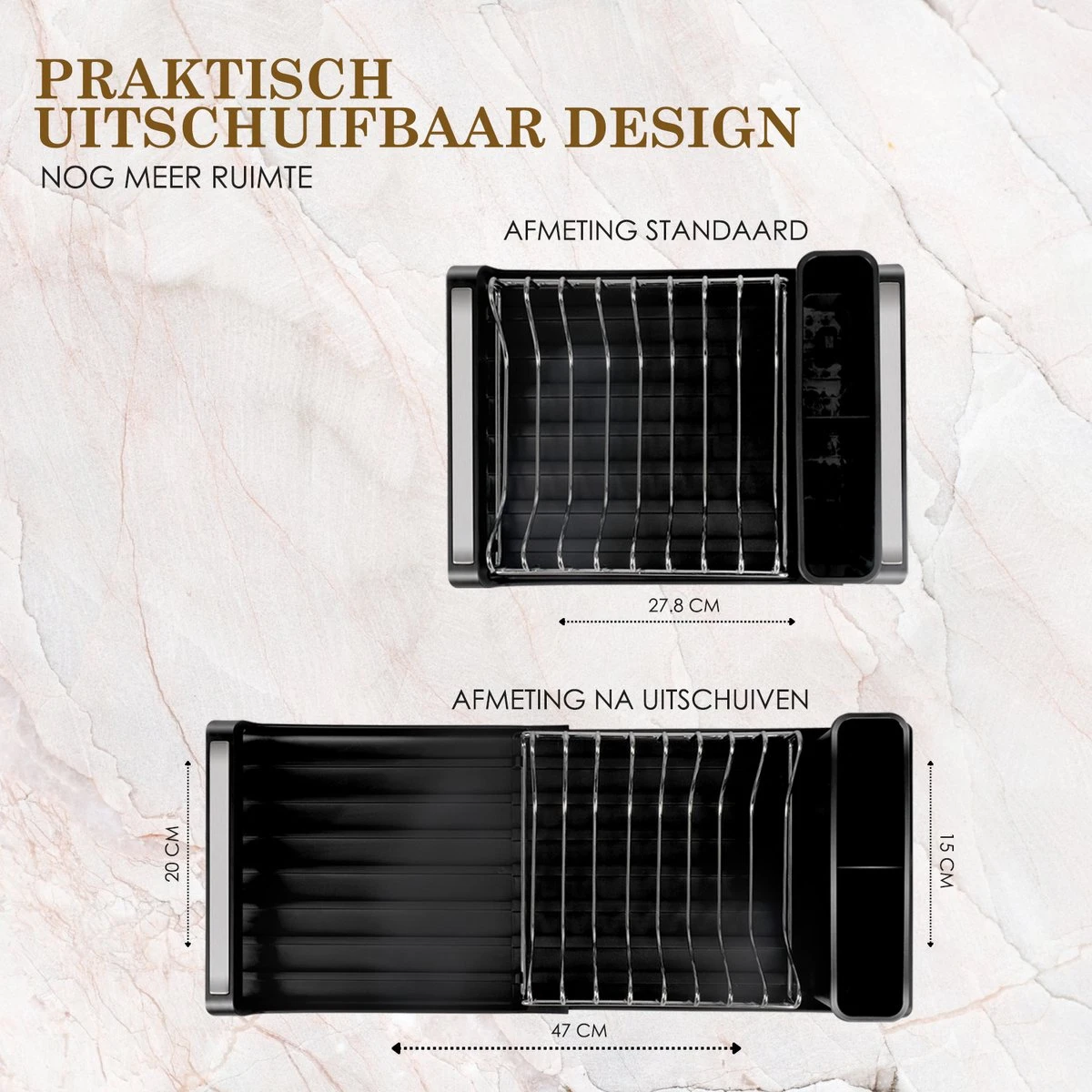 MIRI Afdruiprek – Afwasrek – Uitschuifbaar – Met Lekbak in Gootsteen – Afwas – Roestvrij Staal – Zwart MIRI Afdruiprek – Afwasrek – Uitschuifbaar – Met Lekbak In Gootsteen – Afwas – Roestvrij Staal – Zwart -Winkel Voor Schoonmaakartikelen 1200x1200 1518