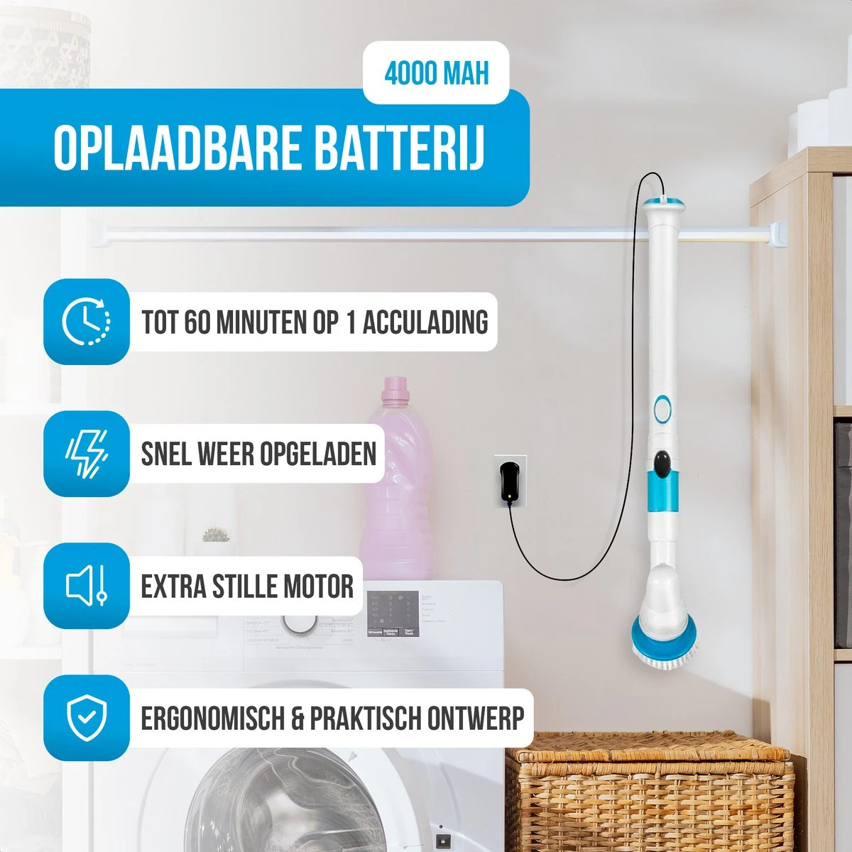 Strex Elektrische Schoonmaakborstel - Draadloze Schrobborstel - Schrobber - 3 Opzetstukken - Telescoopsteel - Poetsmachine met Krachtige Accu Strex Elektrische Schoonmaakborstel - Draadloze Schrobborstel - Schrobber - 3 Opzetstukken - Telescoopsteel - Poetsmachine Met Krachtige Accu -Winkel Voor Schoonmaakartikelen 1200x1200 1673