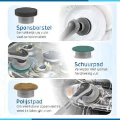 Qualitics Elektrische Schoonmaakborstel - Roterende Polijstmachine - Schrobborstel - Poetsmachine - Vloerreiniger Met 10 Opzetstukken 5 Qualitics Elektrische Schoonmaakborstel - Roterende Polijstmachine - Schrobborstel - Poetsmachine - Vloerreiniger Met 10 Opzetstukken -Winkel Voor Schoonmaakartikelen 1200x1200 1693