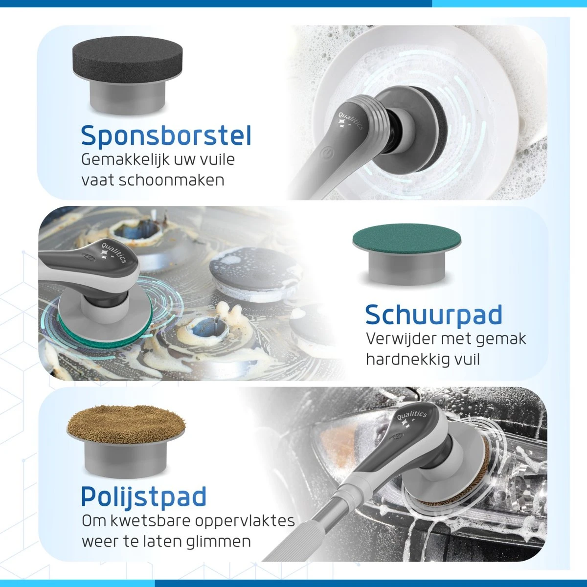 Qualitics Elektrische Schoonmaakborstel - Roterende Polijstmachine - Schrobborstel - Poetsmachine - Vloerreiniger Met 10 Opzetstukken Qualitics Elektrische Schoonmaakborstel - Roterende Polijstmachine - Schrobborstel - Poetsmachine - Vloerreiniger Met 10 Opzetstukken -Winkel Voor Schoonmaakartikelen 1200x1200 1693