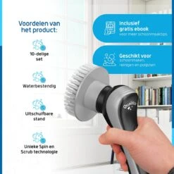 Qualitics Elektrische Schoonmaakborstel - Roterende Polijstmachine - Schrobborstel - Poetsmachine - Vloerreiniger Met 10 Opzetstukken 9 Qualitics Elektrische Schoonmaakborstel - Roterende Polijstmachine - Schrobborstel - Poetsmachine - Vloerreiniger Met 10 Opzetstukken -Winkel Voor Schoonmaakartikelen 1200x1200 1697