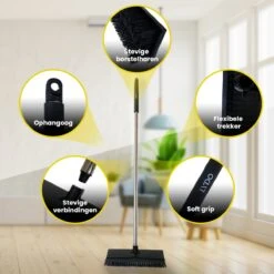 Schrobbezem Zwart Luiwagen Met Steel 120cm - Tuinbezem Straatbezem - Schoonmaak Schrobber Kunststof Harde Bezem - Schrobborstel En Schuurborstel -Winkel Voor Schoonmaakartikelen 1200x1200 1709