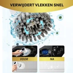 MostEssential Premium Elektrische Schoonmaakborstel 2023 Model – Elektrische Schrobber - Schrobborstel - Poetsmachine – Voor Badkamer Of Keuken - Inclusief 4 Borstelkoppen -Winkel Voor Schoonmaakartikelen 1200x1200 1745