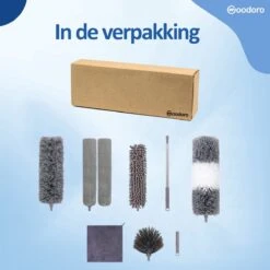 Woodoro Ragebol Uitschuifbaar Complete 9-Delige Set - Verstelbare Telescoopsteel - Plumeau - RVS - Zwart & Grijs -Winkel Voor Schoonmaakartikelen 1200x1200 1820
