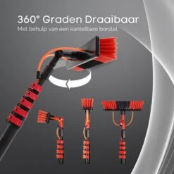 Merkloos Telescoopsteel Ramenwassen 4,6M - Met Borstel & Waterdoorvoer - Voor Ramen - Watertoevoer - Borstel -Winkel Voor Schoonmaakartikelen 1200x1200 1859