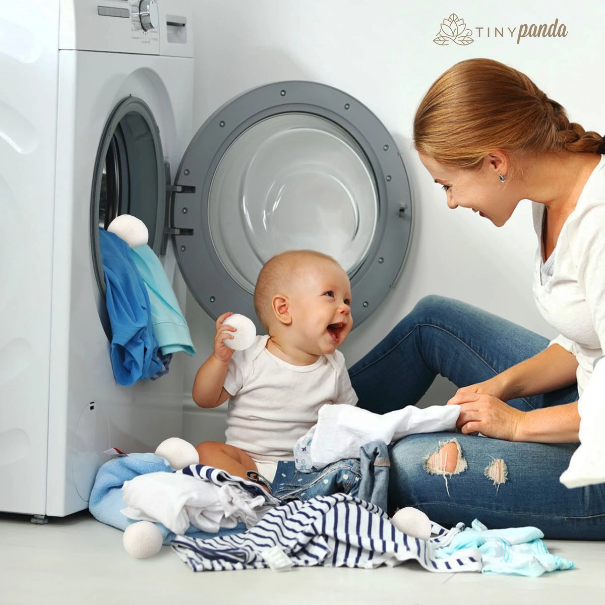 Droger Ballen XL 6 stuks inclusief lavendelolie – Zero waste Dryer Balls - Duurzaam – Wasverzachter – Herbruikbare Drogerballen – Droogt de was sneller – Tiny Panda Merkloos Droger Ballen XL 6 Stuks Inclusief Lavendelolie – Zero Waste Dryer Balls - Duurzaam – Wasverzachter – Herbruikbare Drogerballen – Droogt De Was Sneller – Tiny Panda -Winkel Voor Schoonmaakartikelen 1200x1200 534