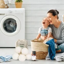 Tenify 6 XL Drogerballen + Extra Lavendel Olie - Wasbollen - Duurzaam - Schaapswol - Wasverzachter - Wasdrogerballen - Herbruikbare Droogballen - Energie Besparen 3 Tenify 6 XL Drogerballen + Extra Lavendel Olie - Wasbollen - Duurzaam - Schaapswol - Wasverzachter - Wasdrogerballen - Herbruikbare Droogballen - Energie Besparen -Winkel Voor Schoonmaakartikelen 1200x1200 539