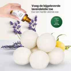 Tenify 6 XL Drogerballen + Extra Lavendel Olie - Wasbollen - Duurzaam - Schaapswol - Wasverzachter - Wasdrogerballen - Herbruikbare Droogballen - Energie Besparen 6 Tenify 6 XL Drogerballen + Extra Lavendel Olie - Wasbollen - Duurzaam - Schaapswol - Wasverzachter - Wasdrogerballen - Herbruikbare Droogballen - Energie Besparen -Winkel Voor Schoonmaakartikelen 1200x1200 541