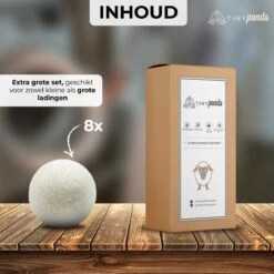 Merkloos Droger Ballen XL 8 Stuks – Zero Waste Dryer Balls - Duurzaam – Wasverzachter – Herbruikbare Drogerballen – Droogt De Was Sneller – Tiny Panda -Winkel Voor Schoonmaakartikelen 1200x1200 545
