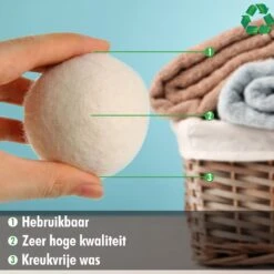 Merkloos Drogerballen Wol XL 6 Stuks - Duurzaam - Wasverzachter - Drogerbollen - Wasdrogerballen - Wasbollen -Winkel Voor Schoonmaakartikelen 1200x1200 558