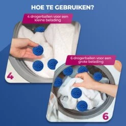 Roegaarden Drogerballen - Wasbollen - 6 Stuks - Siliconen - Sneller Droog - Anti-kreuk -Winkel Voor Schoonmaakartikelen 1200x1200 565